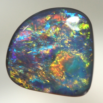 SOLID BLACK OPAL Gemmy golden multicolour SEE VIDEO